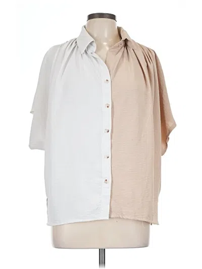 Pre-owned Shein Short Sleeve Blouse In Ivory