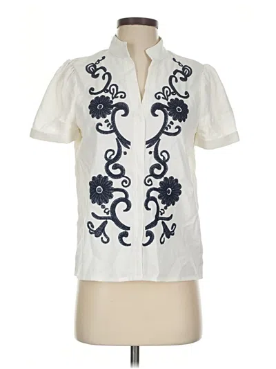 Pre-owned Shein Short Sleeve Blouse In Ivory