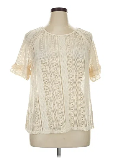 Pre-owned Shein Short Sleeve Blouse In Ivory