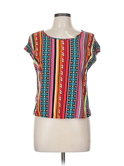 Pre-owned Shein Short Sleeve Blouse In Orange