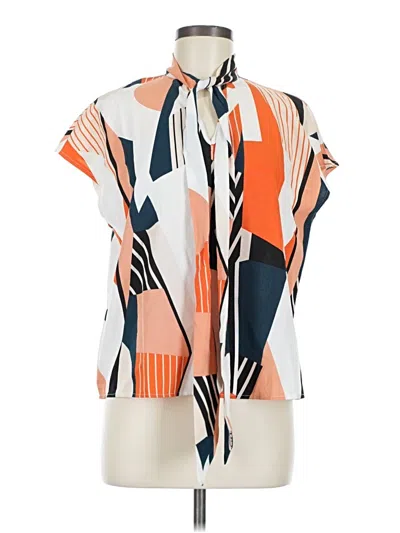 Pre-owned Shein Short Sleeve Blouse In Orange