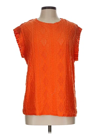 Pre-owned Shein Short Sleeve Blouse In Orange