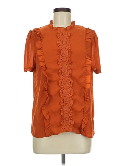Pre-owned Shein Short Sleeve Blouse In Orange