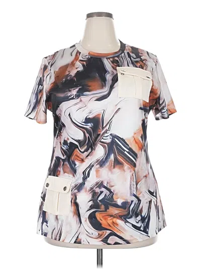 Pre-owned Shein Short Sleeve Blouse In Orange