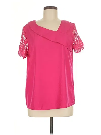 Pre-owned Shein Short Sleeve Blouse In Pink