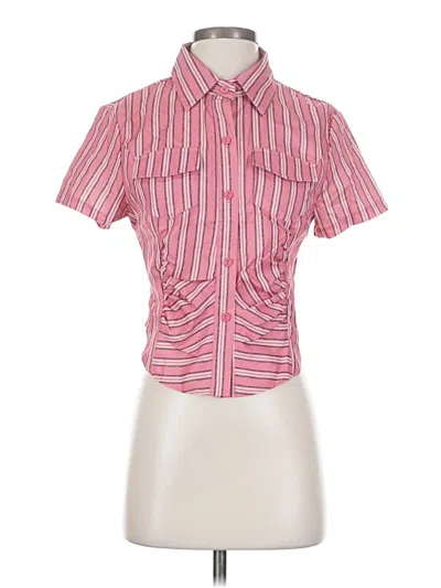 Pre-owned Shein Short Sleeve Blouse In Pink