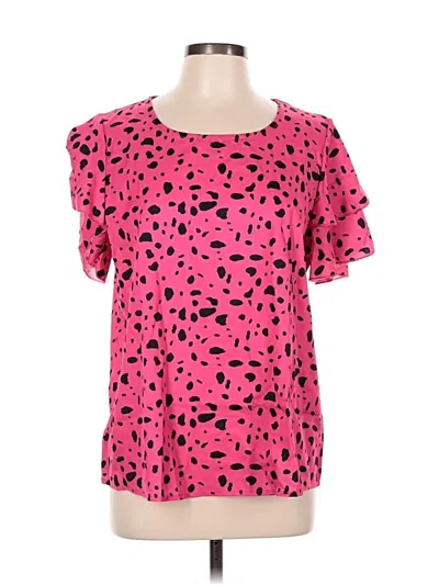 Pre-owned Shein Short Sleeve Blouse In Pink