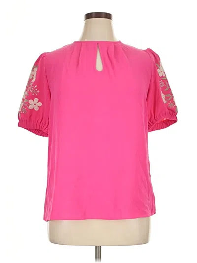 Pre-owned Shein Short Sleeve Blouse In Pink