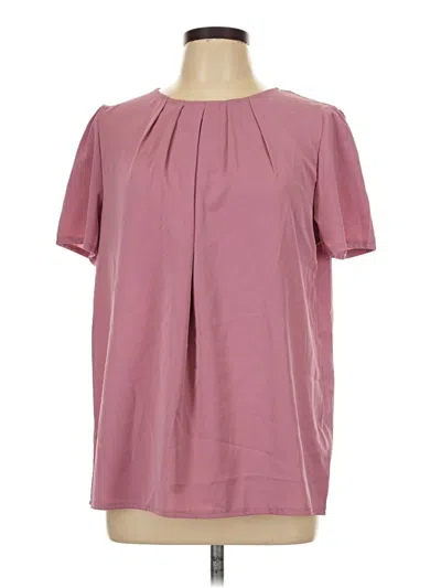 Pre-owned Shein Short Sleeve Blouse In Pink