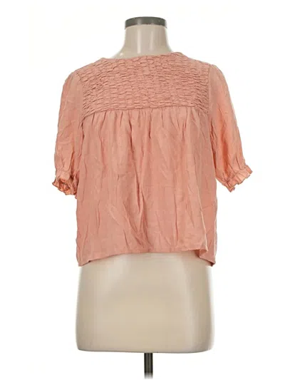 Pre-owned Shein Short Sleeve Blouse In Pink