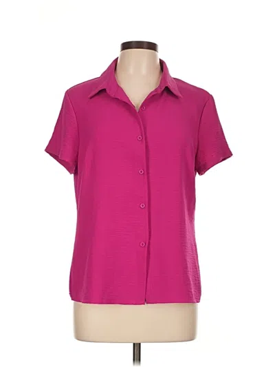 Pre-owned Shein Short Sleeve Blouse In Pink