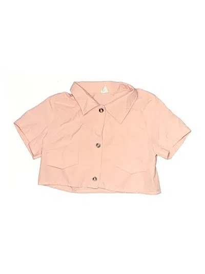 Pre-owned Shein Kids' Short Sleeve Blouse In Pink
