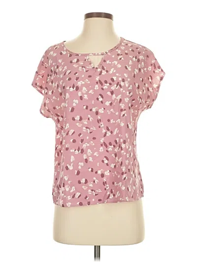 Pre-owned Shein Short Sleeve Blouse In Pink