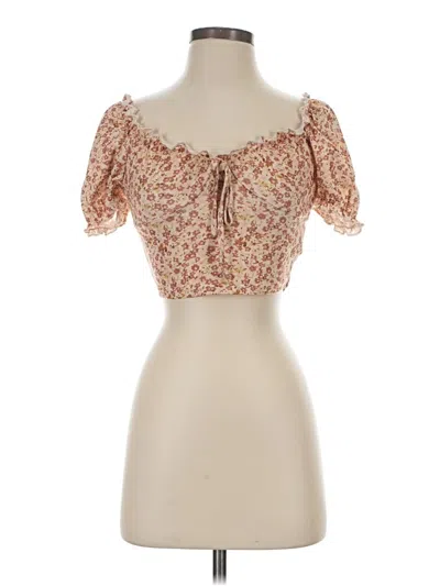 Pre-owned Shein Short Sleeve Blouse In Pink