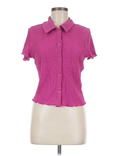Pre-owned Shein Short Sleeve Blouse In Pink