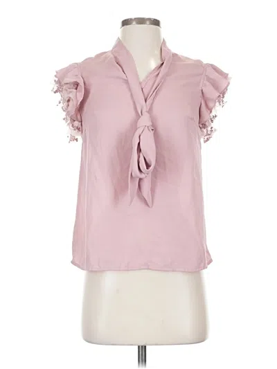 Pre-owned Shein Short Sleeve Blouse In Pink
