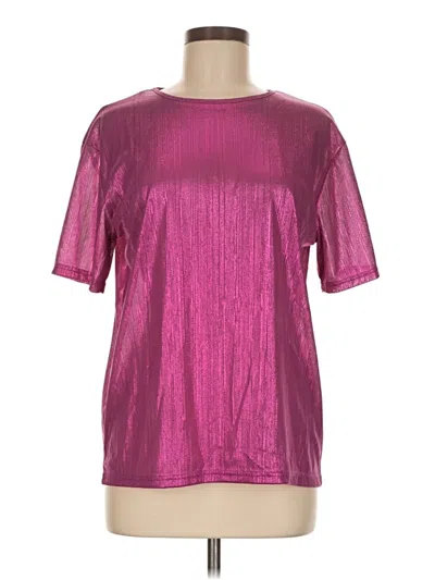 Pre-owned Shein Short Sleeve Blouse In Pink