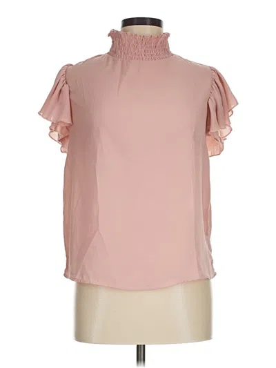 Pre-owned Shein Short Sleeve Blouse In Pink
