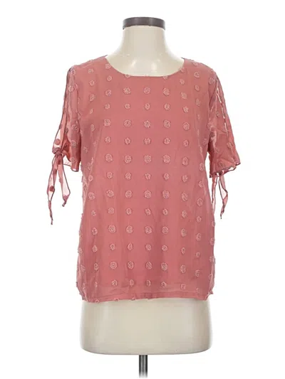 Pre-owned Shein Short Sleeve Blouse In Pink