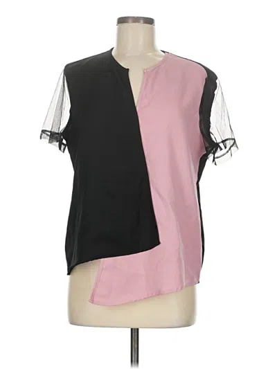 Pre-owned Shein Short Sleeve Blouse In Pink