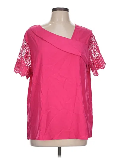 Pre-owned Shein Short Sleeve Blouse In Pink
