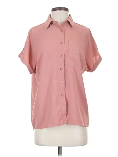 Pre-owned Shein Short Sleeve Blouse In Pink