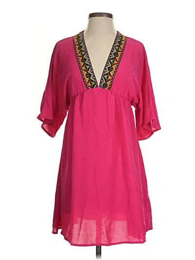 Pre-owned Shein Short Sleeve Blouse In Pink