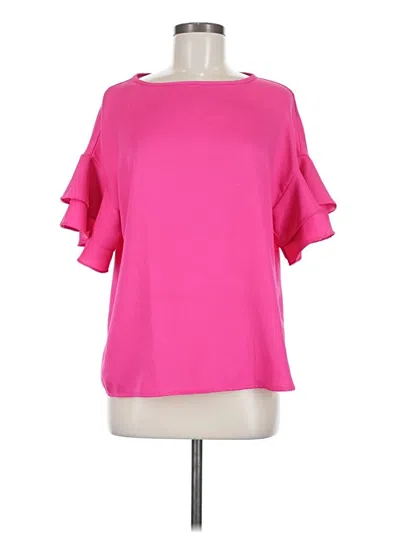 Pre-owned Shein Short Sleeve Blouse In Pink