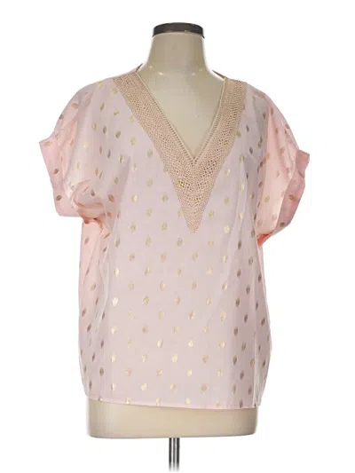 Pre-owned Shein Short Sleeve Blouse In Pink