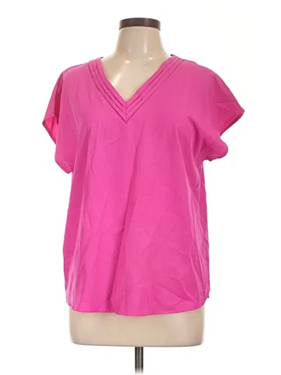 Pre-owned Shein Short Sleeve Blouse In Pink