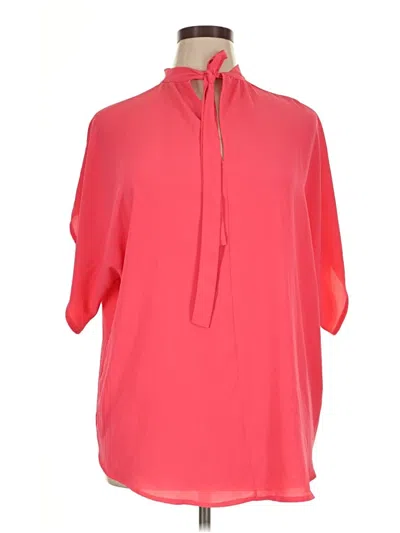 Pre-owned Shein Short Sleeve Blouse In Pink