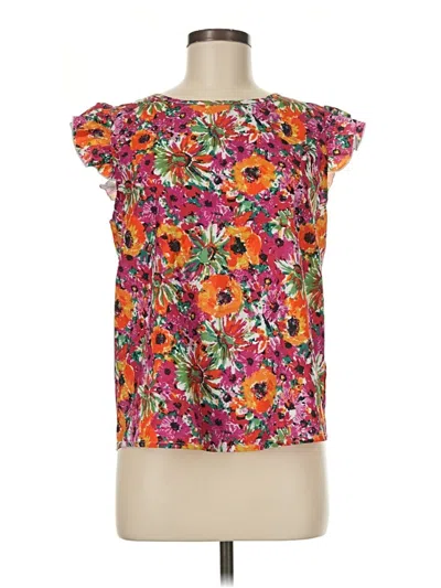Pre-owned Shein Short Sleeve Blouse In Pink