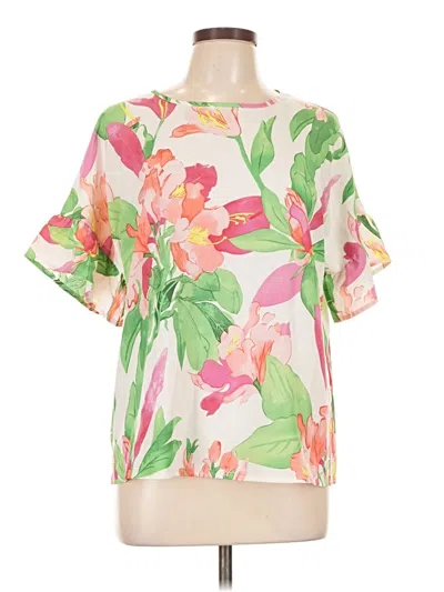 Pre-owned Shein Short Sleeve Blouse In Pink