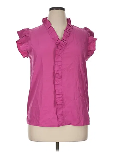 Pre-owned Shein Short Sleeve Blouse In Pink