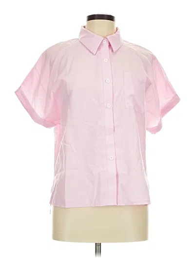 Pre-owned Shein Short Sleeve Blouse In Pink