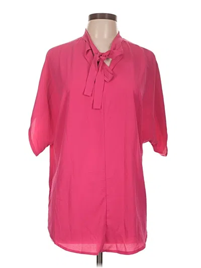 Pre-owned Shein Short Sleeve Blouse In Pink