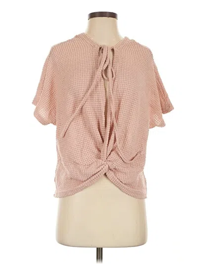 Pre-owned Shein Short Sleeve Blouse In Pink