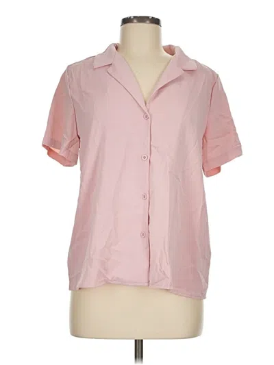 Pre-owned Shein Short Sleeve Blouse In Pink