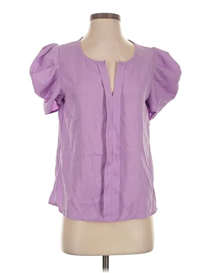 Pre-owned Shein Short Sleeve Blouse In Purple