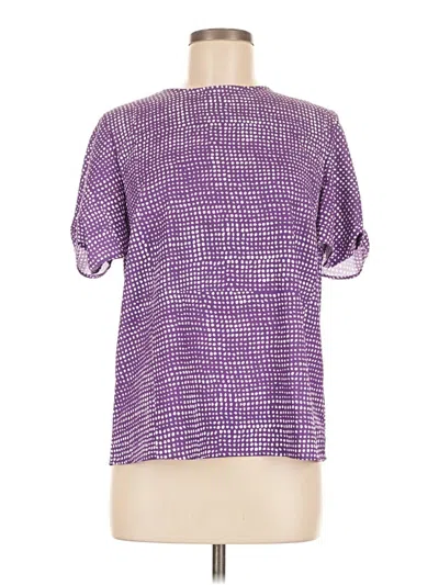 Pre-owned Shein Short Sleeve Blouse In Purple