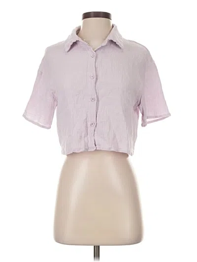 Pre-owned Shein Short Sleeve Blouse In Purple