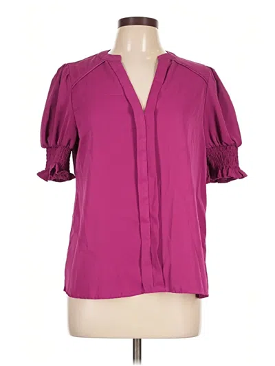Pre-owned Shein Short Sleeve Blouse In Purple