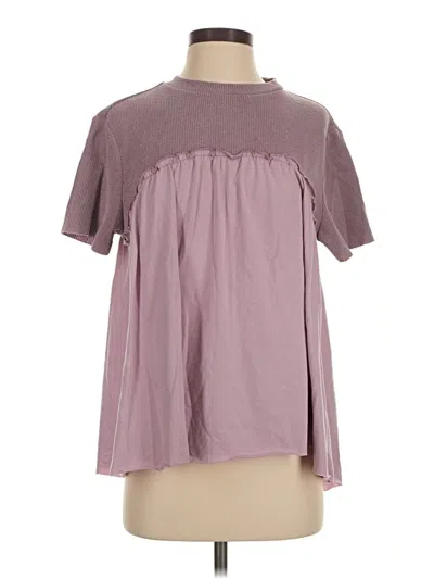 Pre-owned Shein Short Sleeve Blouse In Purple