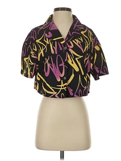 Pre-owned Shein Short Sleeve Blouse In Purple