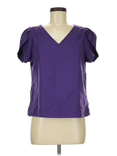 Pre-owned Shein Short Sleeve Blouse In Purple