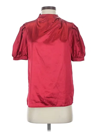 Pre-owned Shein Short Sleeve Blouse In Red