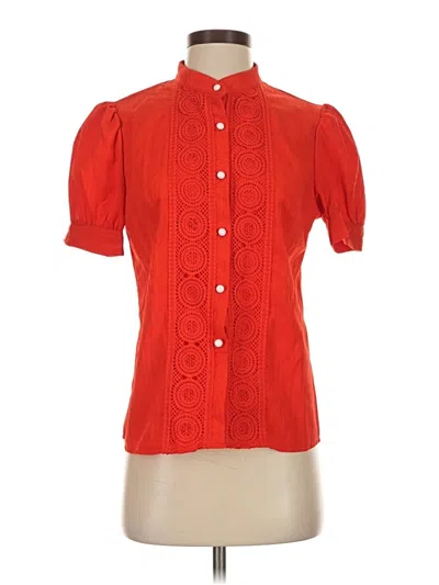 Pre-owned Shein Short Sleeve Blouse In Red