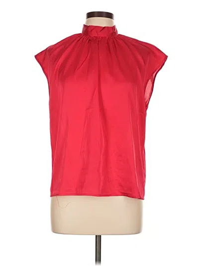 Pre-owned Shein Short Sleeve Blouse In Red