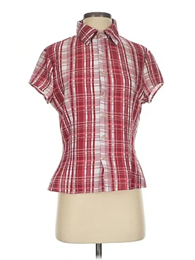 Pre-owned Shein Short Sleeve Blouse In Red