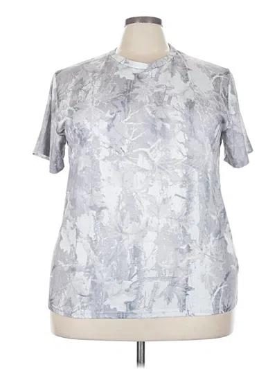 Pre-owned Shein Short Sleeve Blouse In Silver